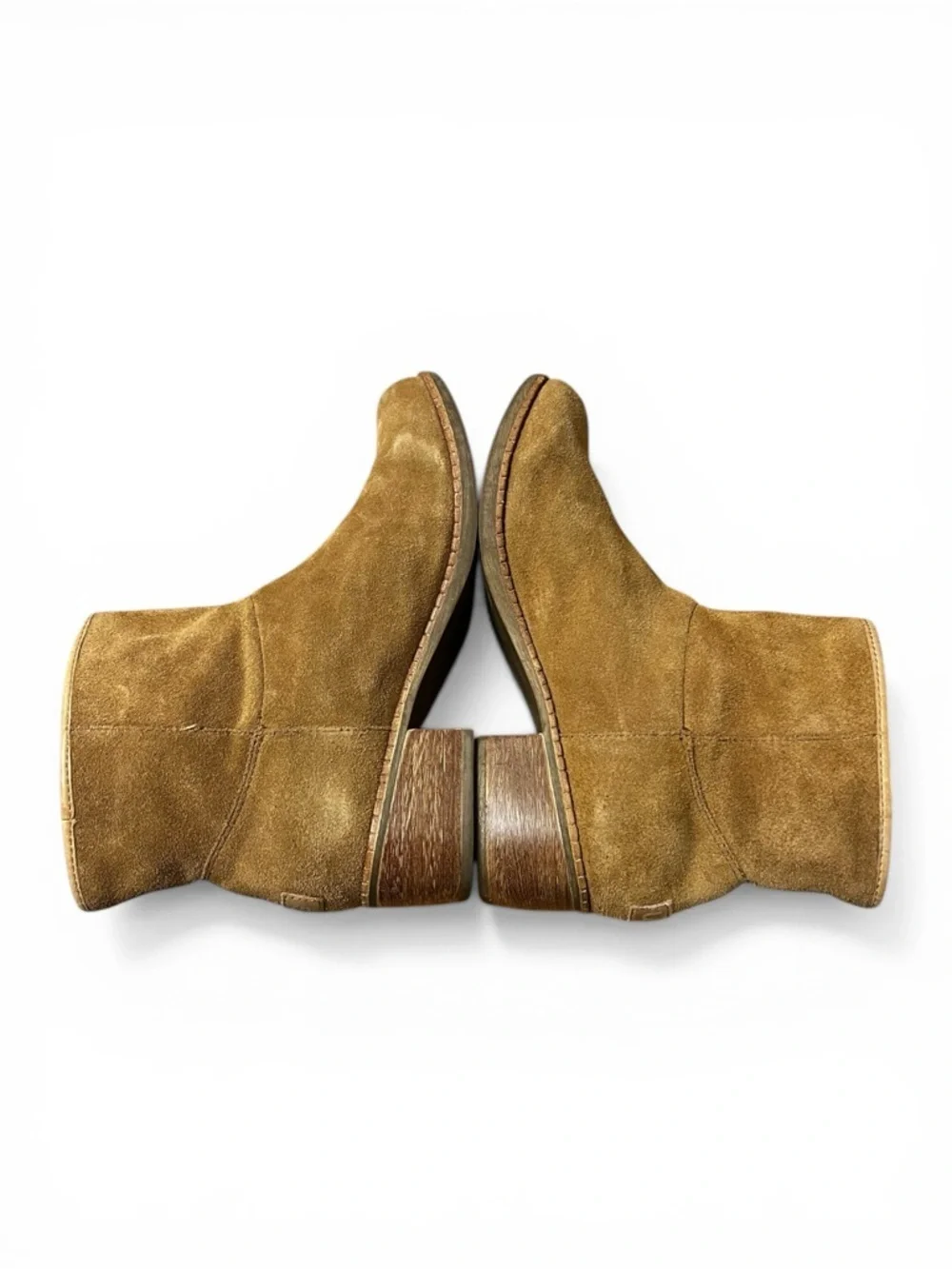 Ugg Suede Shearling Chestnut Ankle Boots 7 Comfort Minimalist Western Boho Chic